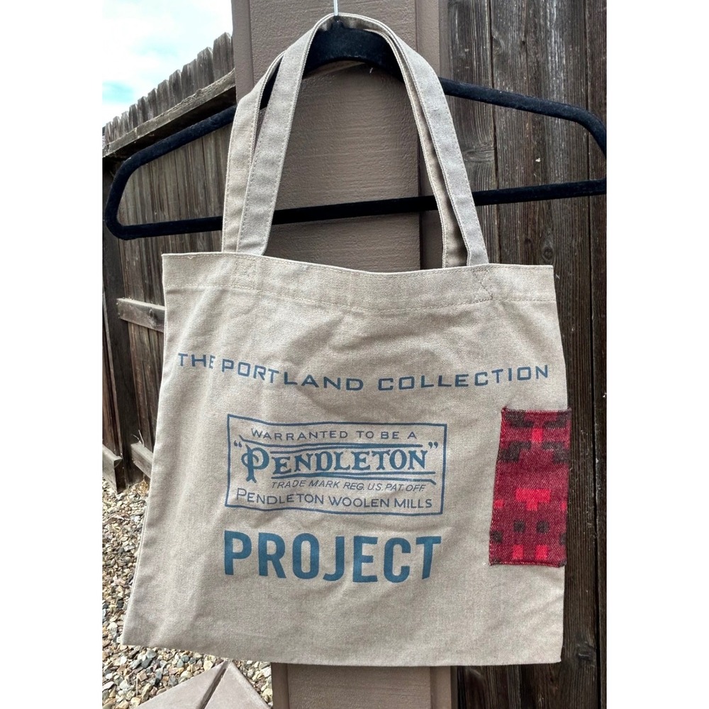Pendleton Portland Collection PROJECT Canvas Tote Bag Woven Pocket Rare Promo